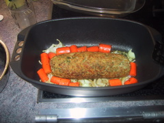 Hackbraten vor dem Backofen